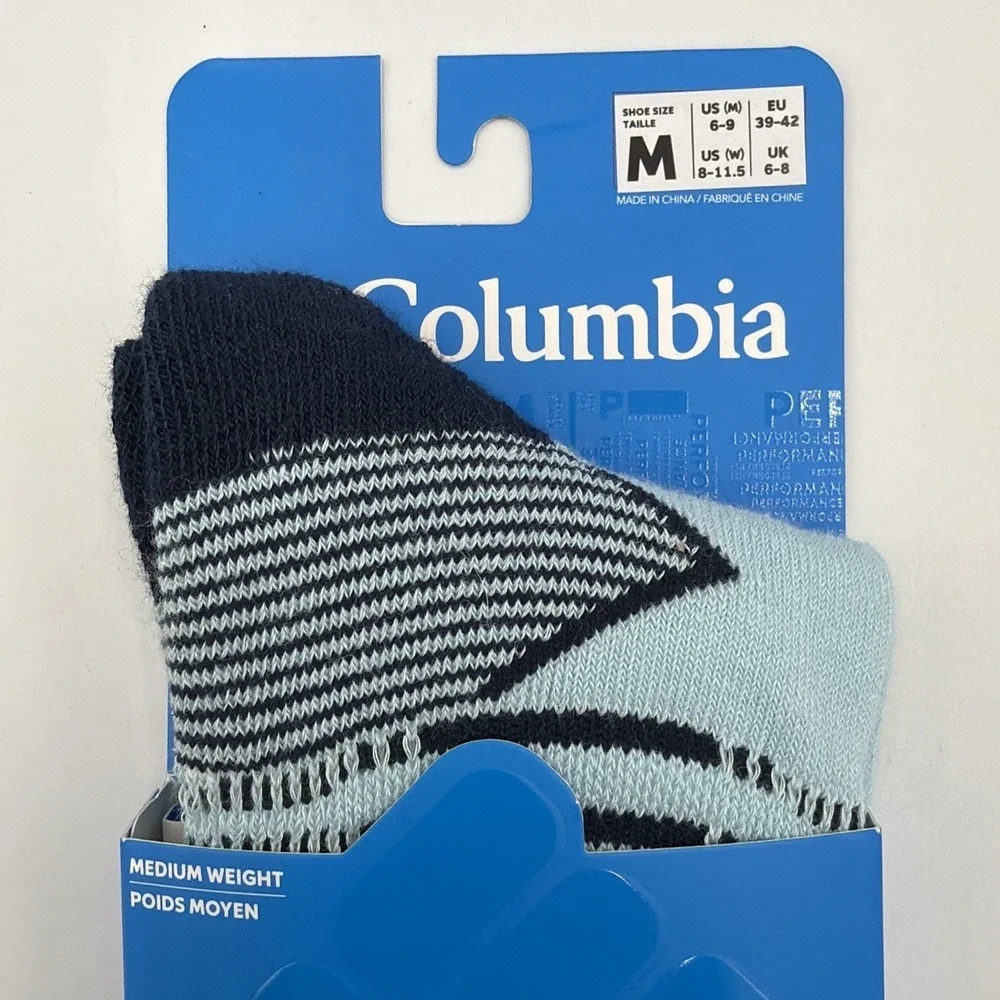 Columbia Ski Over-The Calf Thermolite Medium Weight Socks Blue Women's (8-11.5)